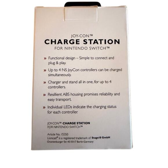 Lioncast Joy-Con Charge Station for Nintendo Switch New in Box - Picture 3 of 7